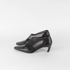 Toteme The 60mm Black Leather And Mesh Mid Heel Pump