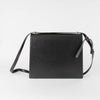 Objets Daso Hye Leather Flap Gold Closure Shoulder Bag Black