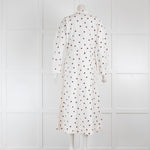 Ganni Polka Dot Poplin Midi Dress