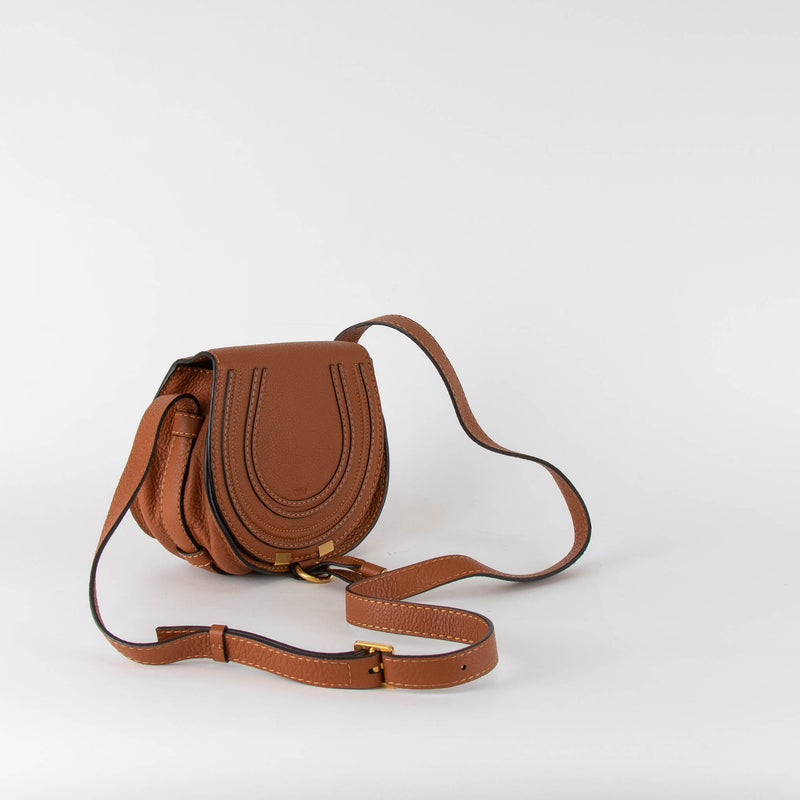 Chloe Tan Small Marcie Cross Body Bag