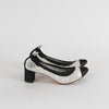 Chanel Silver & Black Iridescent Heeled Pumps