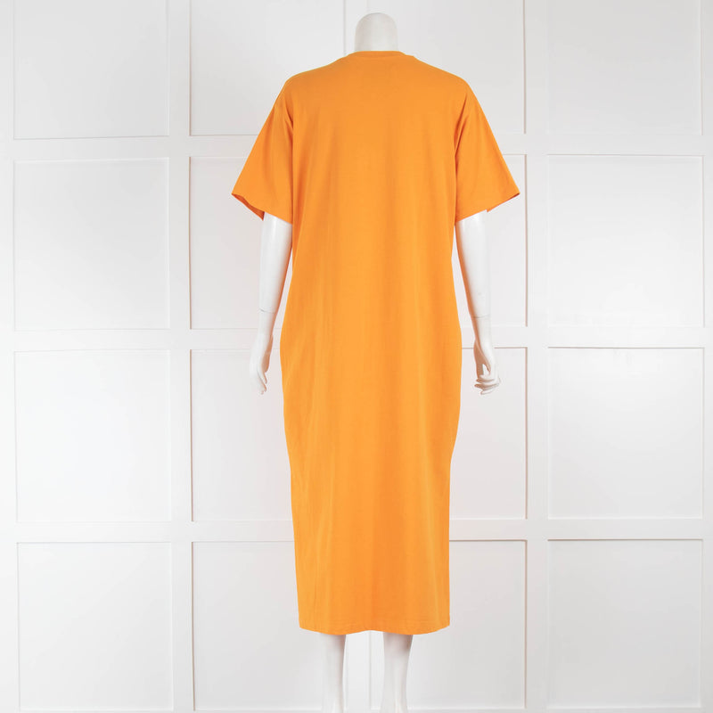 Studio Nicholson Orange T-Shirt Maxi Dress