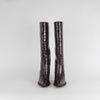 Chloe Dark Brown Croc Effect Cowboy Vinny Boot