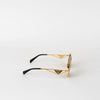 Prada Gold/Brown Geometric Sunglasses