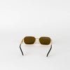 Prada Gold/Brown Geometric Sunglasses