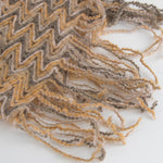 Missoni Grey And Yellow Muted Zig Zag Knit Scarf