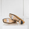 Joseph Khaki Leather Square Toe Flat Shoes