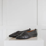 Joseph Black Leather Flat Shoes