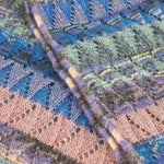 Missoni Pink Blue Metallic Thread Long Scarf