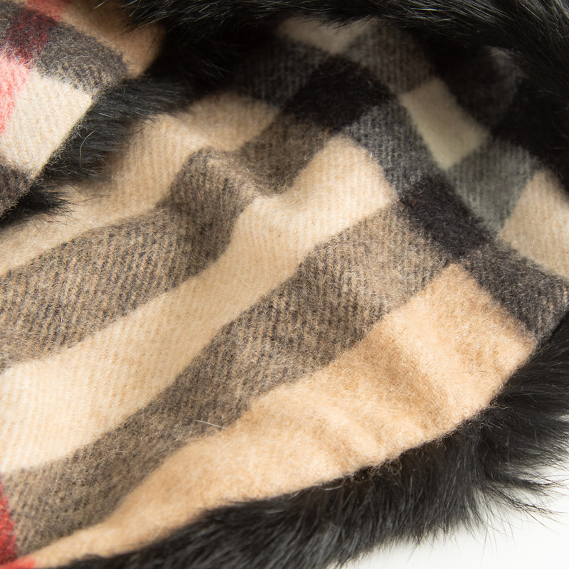 Burberry Black Rabbit Fur Snood