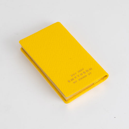 Smythson Yellow Mini 'Little by Little' Micro Notebook