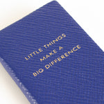 Smythson Blue ' Little Things Make a Big Difference' Micro Notebook