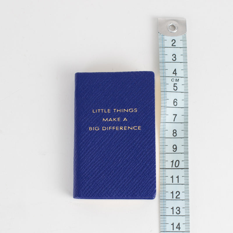 Smythson Blue ' Little Things Make a Big Difference' Micro Notebook