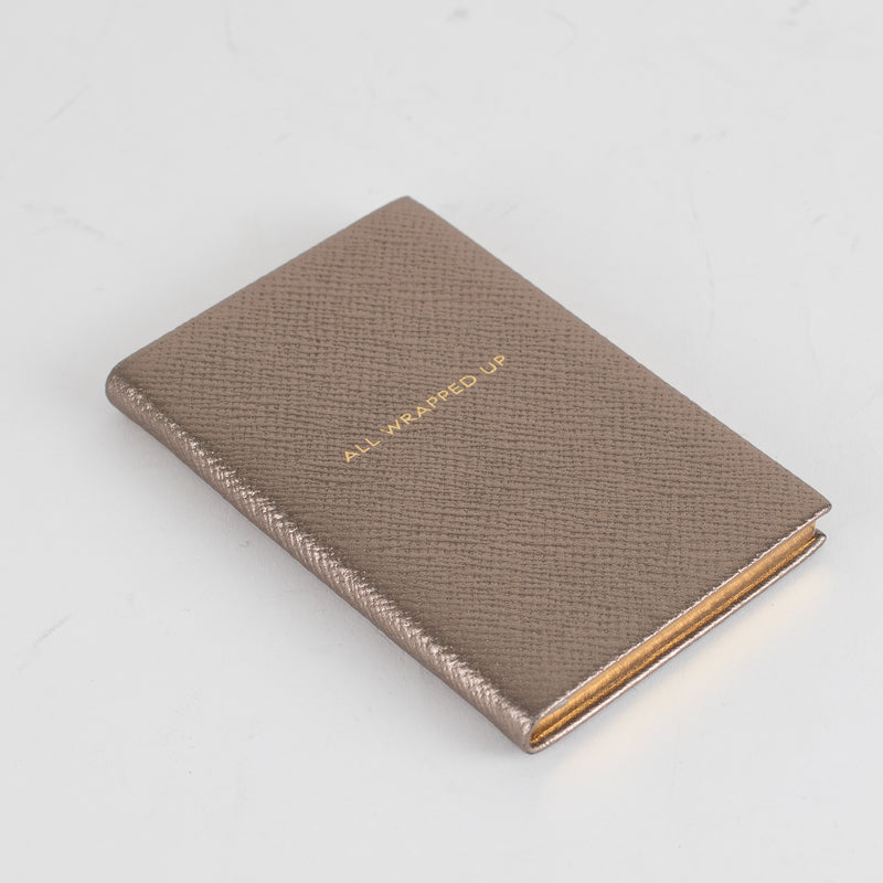 Smythson Gold 'All Wrapped Up' Mini Notebook