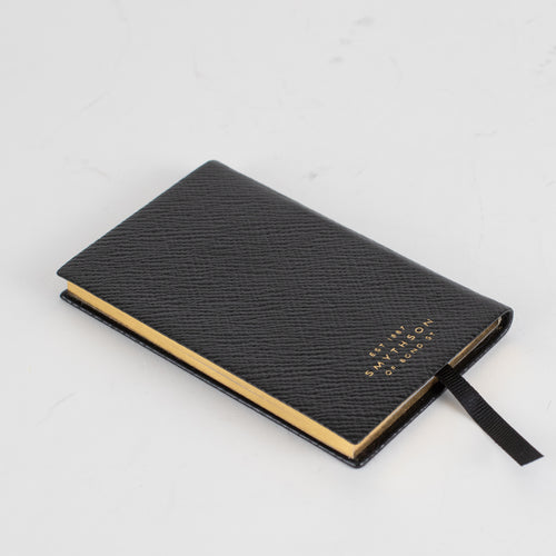 Smythson Black ' The Cat's Whiskers' Mini Notebook