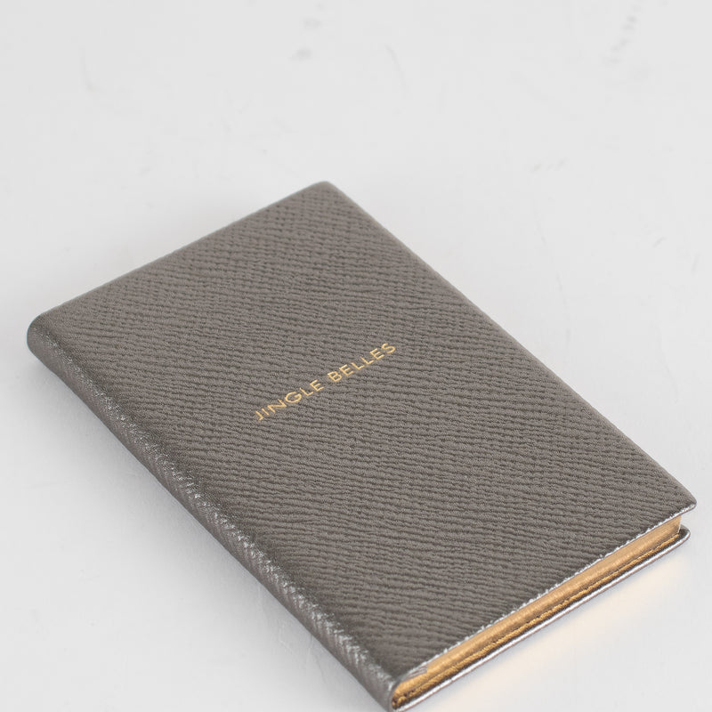 Smythson Silver 'Jingle Belles' Mini Notebook