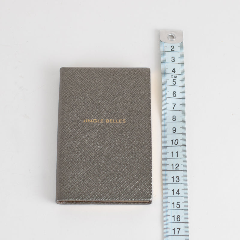 Smythson Silver 'Jingle Belles' Mini Notebook