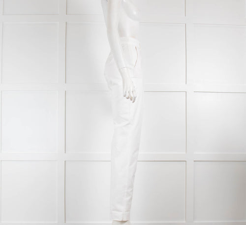 Max Mara Studio White Slim Trousers