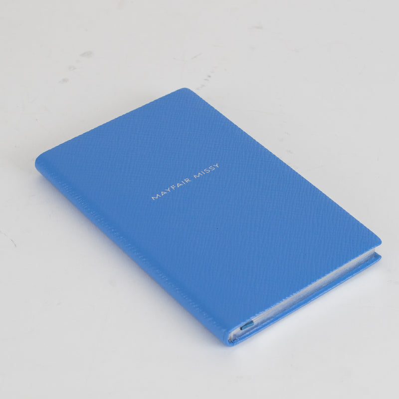 Smythson Blue 'Mayfair Missy' Small Notebook