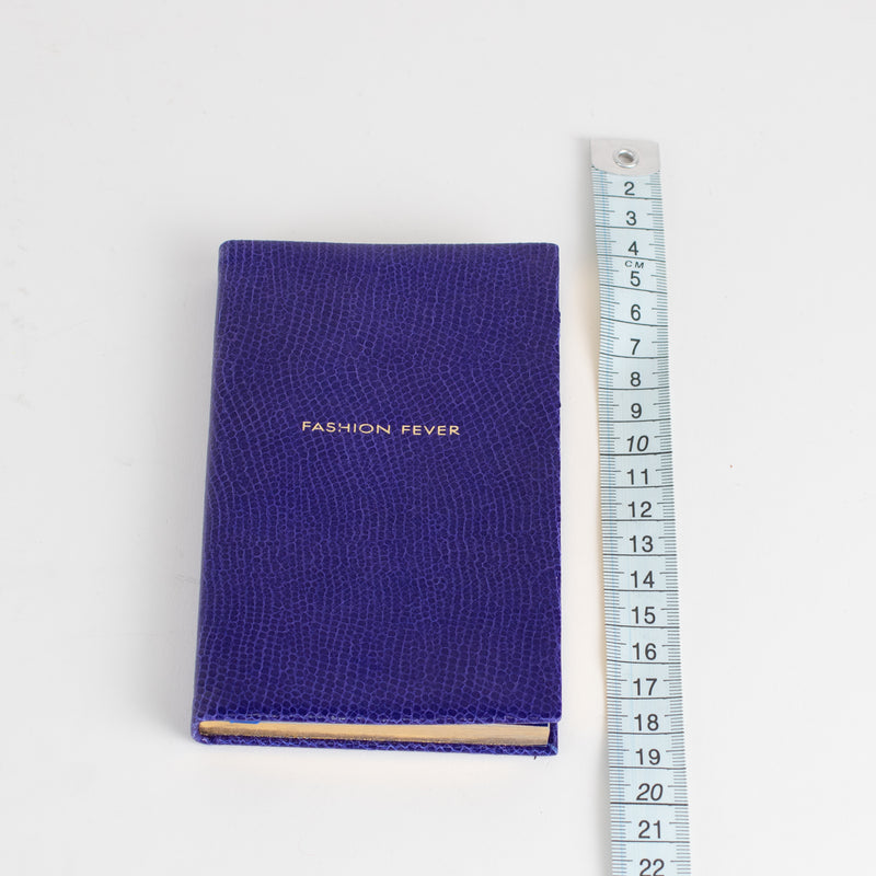 Smythson Cobalt 'Fashion Fever' Small Notebook