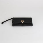 Salvatore Ferragamo Black BiFold Wallet With Clasp