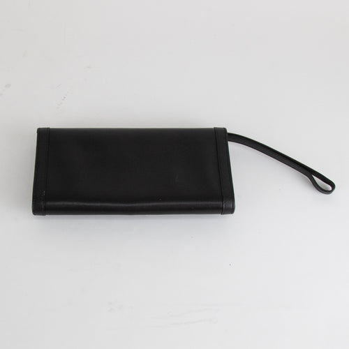 Salvatore Ferragamo Black BiFold Wallet With Clasp