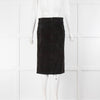 Toteme Panelled Black Suede Skirt