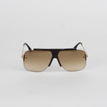 Victoria Beckham Oversized Gold Frame Aviator Sunglasses