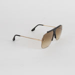 Victoria Beckham Oversized Gold Frame Aviator Sunglasses