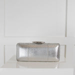 Lulu Guinness SIlver Lip Clasp Clutch