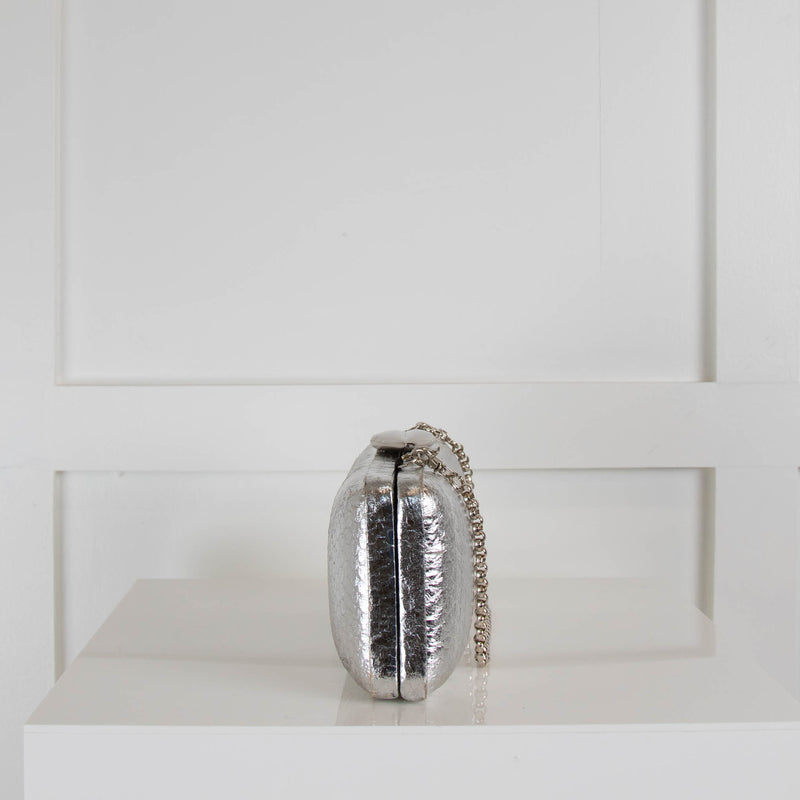 Lulu Guinness SIlver Lip Clasp Clutch