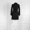 Burberry Black Cashmere/Wool Blend Overcoat with Belted Waist