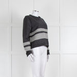 Burberry Brit Dark Grey Wool Mohair Blend Felted Top