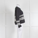 Burberry Brit Dark Grey Wool Mohair Blend Felted Top