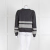 Burberry Brit Dark Grey Wool Mohair Blend Felted Top