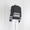 Burberry Brit Dark Grey Wool Mohair Blend Felted Top