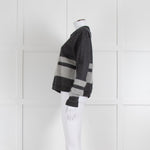 Burberry Brit Dark Grey Wool Mohair Blend Felted Top