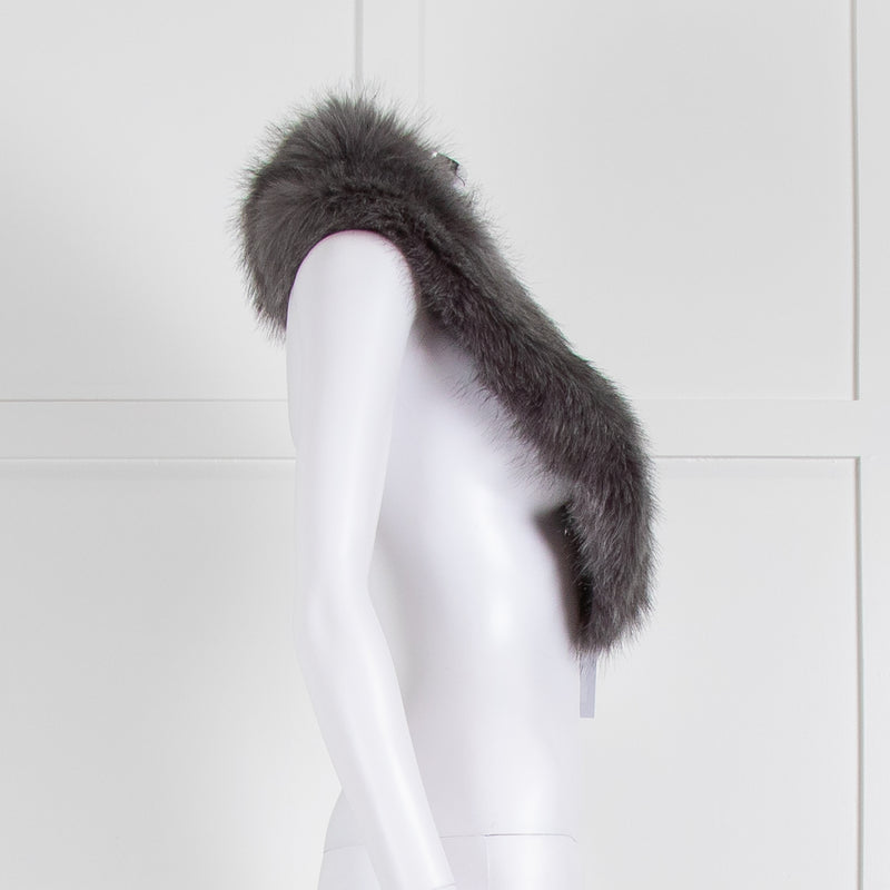 Unbranded Grey Faux Fur Tippet