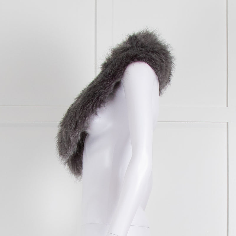 Unbranded Grey Faux Fur Tippet