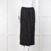 Ulla Johnson Black Crinkled Midi Skirt