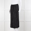 Ulla Johnson Black Crinkled Midi Skirt