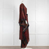 Roberto Cavalli Beachwear Red Python Print Kaftan