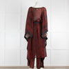 Roberto Cavalli Beachwear Red Python Print Kaftan