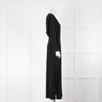 Raey Black Maxi Wrap Around Side Split Dress