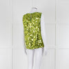 No.21 Green Sequin Draw String Hem Sleeveless Top