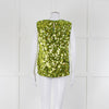 No.21 Green Sequin Draw String Hem Sleeveless Top