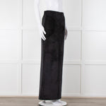 Alexander Wang T Black Velour Fitted Maxi Skirt