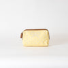 Anya Hindmarch Yellow Canvas Broderie Anglaise Pouch