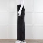 Alexander Wang T Black Velour Fitted Maxi Skirt