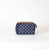 Anya Hindmarch Navy Canvas Broderie Anglaise Pouch